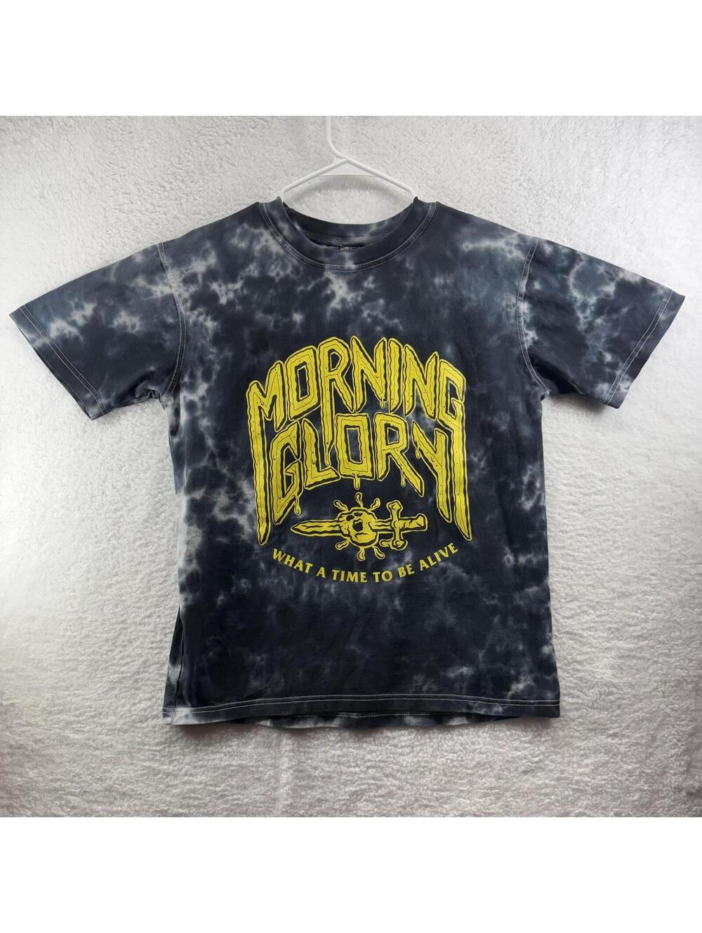 Morning Glory What a Time To Be Alive Mens Small Shirt Tye Die Consortium Acid